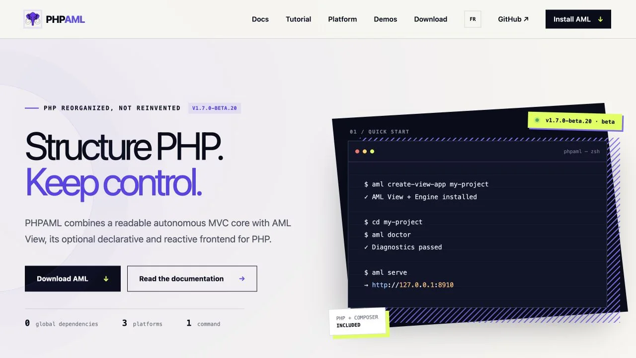 PHPAML platform